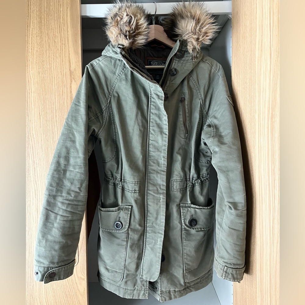 Roots Canada Vintage Olive Women’s Jacket, Sz Small
